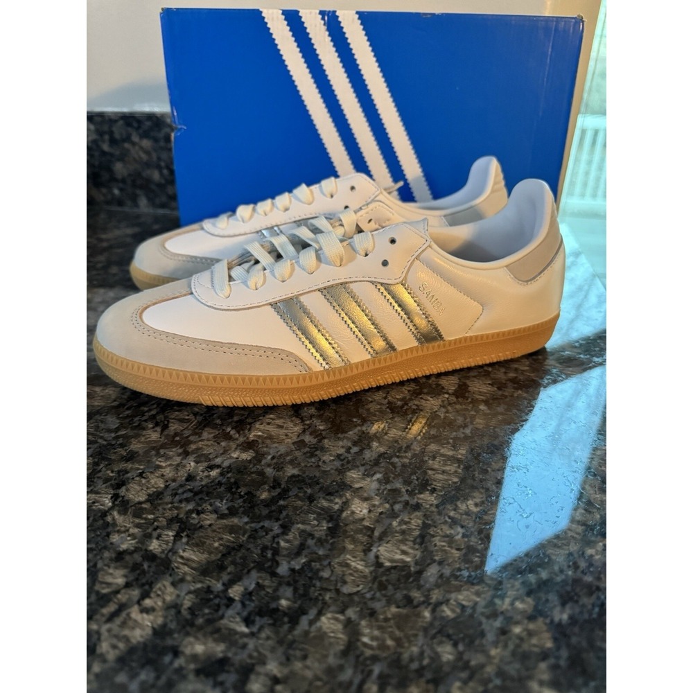 adidas WMNS Originals Samba White Silver JI2725 Women's Size 10 Shoes, Sneakers